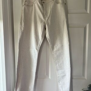 7 For All Mankind Men's Slim Jeans in Cream